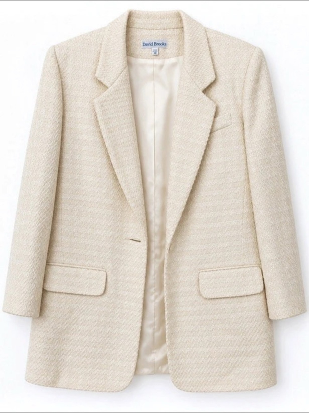 David Brooks Cream Blazer